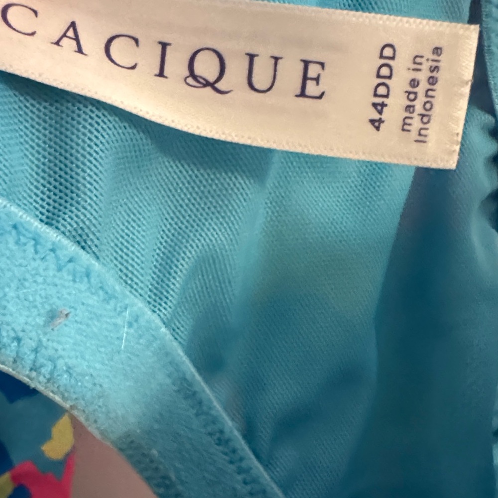 Cacique Turquoise Floral Lingerie - Picture 2 of 5